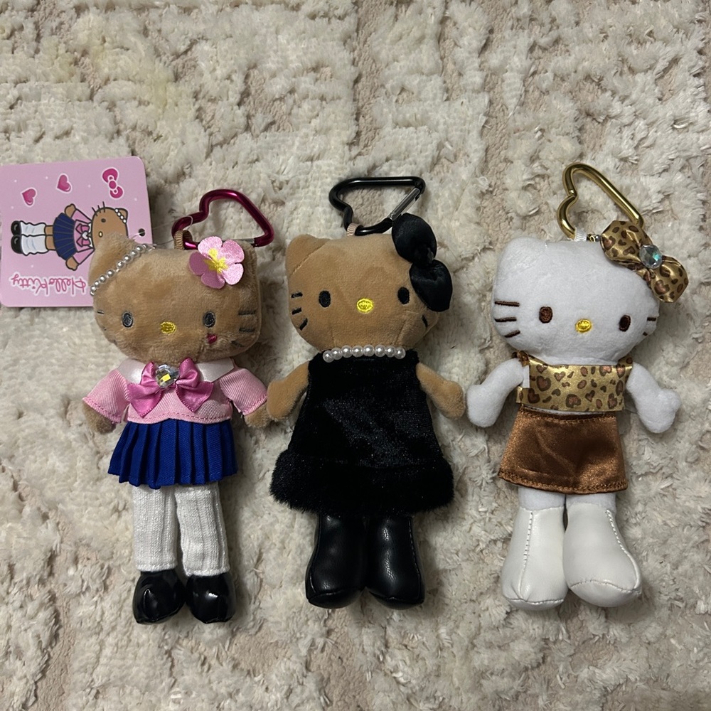 Hello Kitty bag charms, set of three